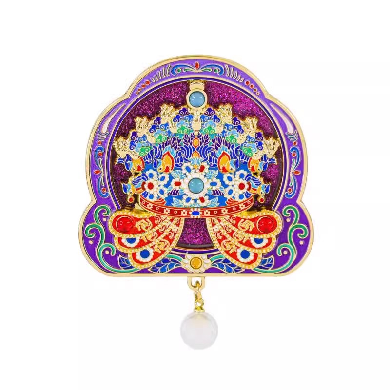 十二龙九凤凤冠流沙冰箱贴 北京故宫国家博物馆文创定制西安山西