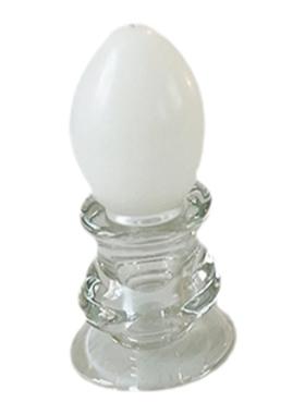 ins玻璃波浪碟烛台迷你摆件鸡蛋蜡烛复古房间装饰样板房餐厅民宿