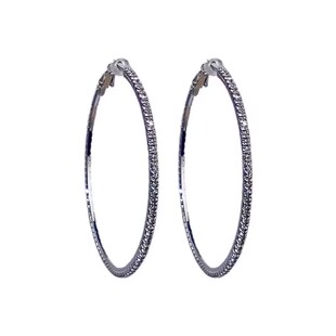 925银针气质满钻圈圈耳环小众设计感时尚夸张耳圈耳环显脸瘦耳饰