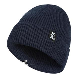 拓路者美利奴羊毛帽男女冬季帽子加厚黑色冷帽保暖护耳针织毛线帽