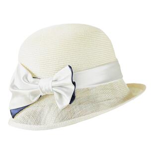 白色礼帽女夏天春季法式卷边麻纱女士时尚防晒遮阳帽优雅薄款帽子