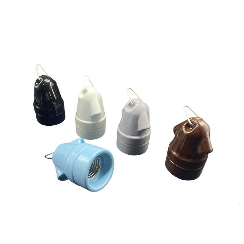 悬吊式e27螺口灯头防水e27螺口耐高温厂家灯头螺口彩色灯头灯座