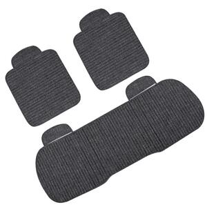 汽车坐垫夏季凉垫单片四季通用通风透气亚麻座垫三件套后排座椅垫