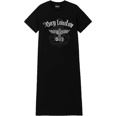 boylondon24黑色印花连衣裙