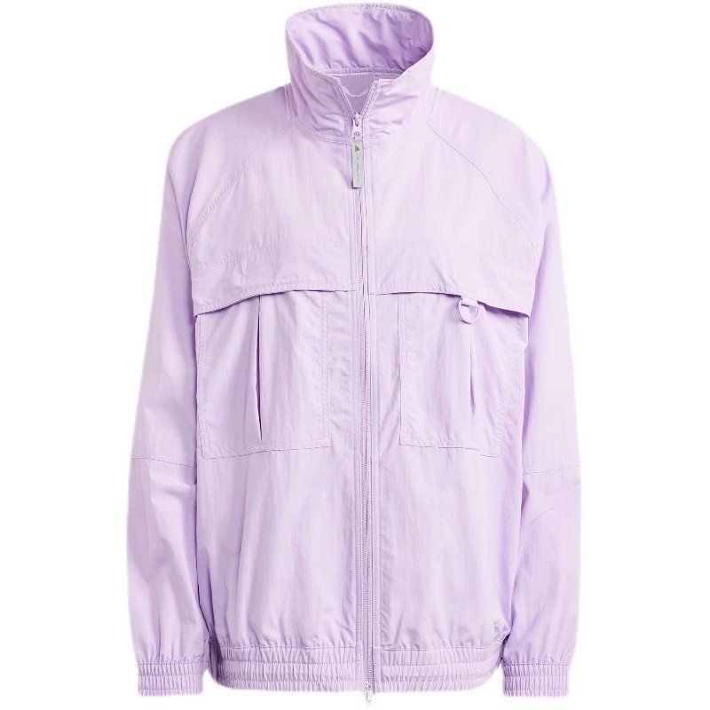 现货 adidas stella 女春秋款运动休闲户外防风工装拉链宽松外套