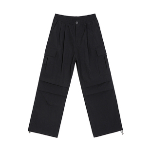 MRCYC日系复古工装阔腿裤男士春夏宽松休闲裤子韩系潮流直筒长裤