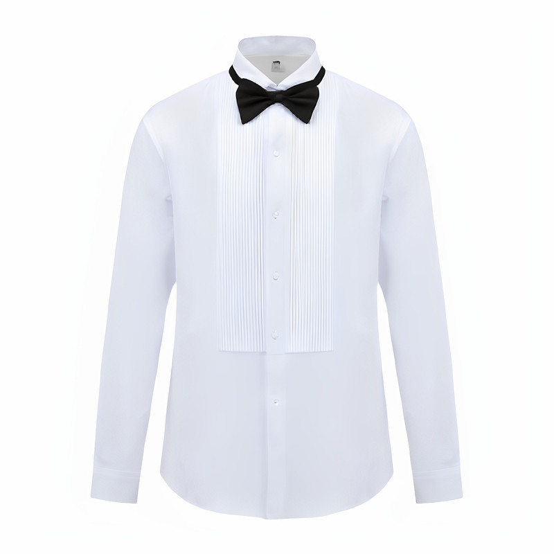 白色长袖领结衬衫男士成人晚会演出舞台大合唱团表演服装衬衣学生