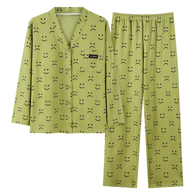 A类抗菌带胸垫100%纯棉睡衣女款