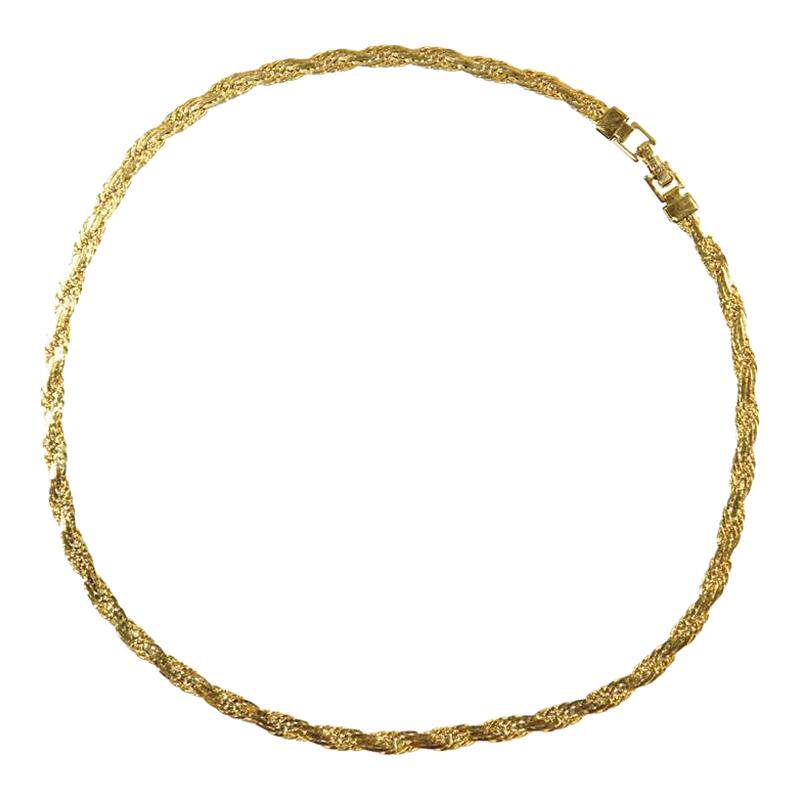 80年代TRIFARI合金镀金项链孤品