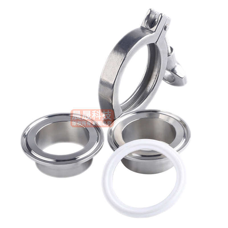 316L不锈钢卡箍快装接头套装卫生级精铸接头卡盘端头管卡食品级