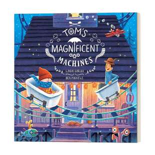 英文原版绘本 Tom's Magnificent Machines 汤姆的磁力机器 突突山上的秘密基地同作者 平装绘本 英文版 进口英语原版书籍