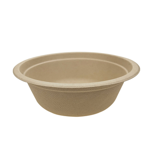 加厚纸碗纸盘一次性整箱可降解本色环保餐具圆形商用烧烤餐盘碟子