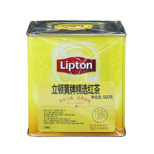 立顿红茶粉精选小黄罐500g罐斯里兰卡锡兰港式奶茶柠檬茶商用原料