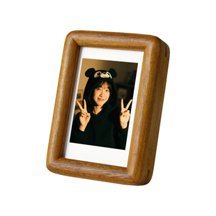 拍立得相框摆台实木迷你小三寸照片打印定制diy专用周年纪念礼物