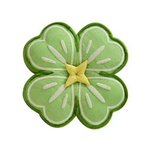 花朵抱枕绿色毛绒床上装饰摆件拼色创意沙发床头靠枕椅子护腰靠垫