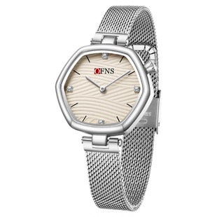 OFNS石英表学生轻薄防水创意无秒针手表女款复古休闲菱形手表