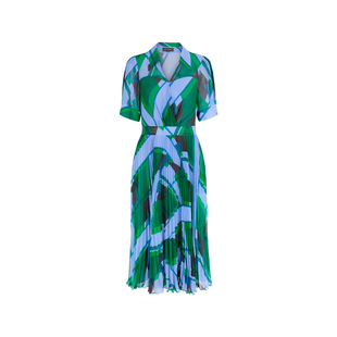 【变奏菱格】MARYLING玛俪琳24夏新品V领衬衫领连衣裙A1ECW64600