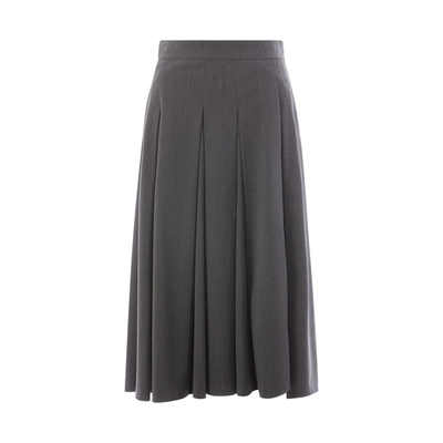 朗姿集团LIME莱茵不对称褶间设计感半裙25秋新款高弹职业半身裙