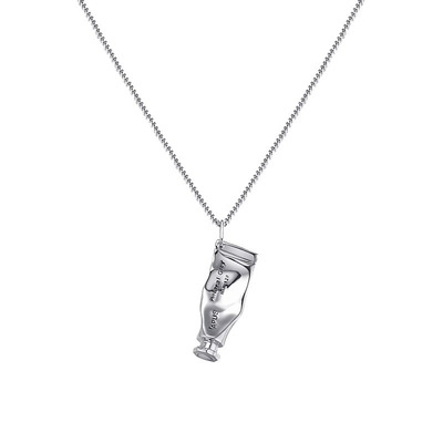 Dopamine Vault」浔迹.ilns风银色牙膏涂料小众简约百搭男女项链