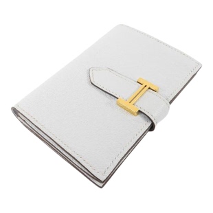 中古二奢Hermes爱马仕女A级95新card case卡包羊皮卡包蓝色正品