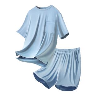 天丝睡衣男士莫代尔男款家居服薄款夏季冰丝短袖短裤大码2026新款