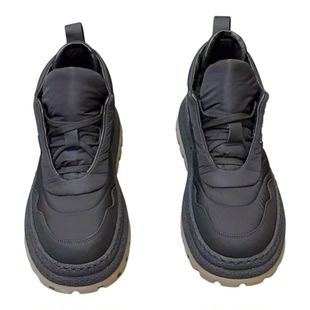 D.99男鞋冬季时尚保暖百搭舒适休闲羽绒布棉鞋轻便圆头厚底防滑