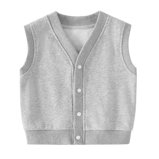 儿童马甲春款幼儿宝宝内搭V领背心打底春秋季薄款男女童内搭上衣