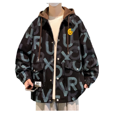 可拆卸连帽外套男春秋季加绒