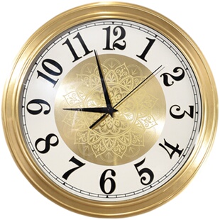 欧式挂钟轻奢纯铜钟表客厅时尚简约时钟创意餐厅过道家用大气挂表