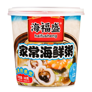 海福盛家常海鲜粥38g*6免煮方便代餐冲泡即食早饭早餐冻干速食粥