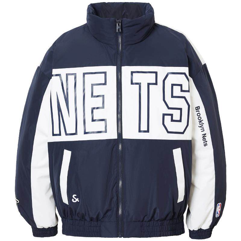 杰克琼斯奥特莱斯NBA联名款布鲁克队冬季新款宽松立领羽绒服男款