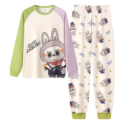 猫人纯棉女童睡衣2025新款家居服