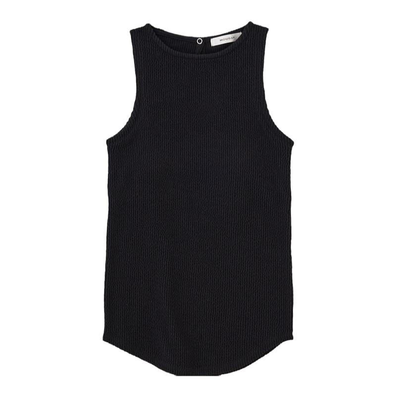 MOUSSY 夏季新品简约风肌理感纯色针织背心女010GAS80-5070