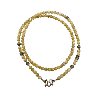 天然金发晶黄水晶项链长款水晶毛衣链男女款泰国佛牌链子唐卡挂链