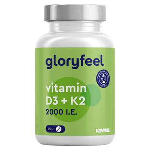 德国拜耳gloryfeelD3K2维生素D2000iu成人青少年进口vd3助钙吸收