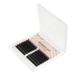 0.12双尖扁毛睫毛单根超软日式美睫店专用嫁接假睫毛bc翘0.15单簇