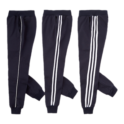 罗蒙儿童运动裤小学生一条两道