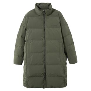 流石男装冬装高端中长款立领羽绒服男士冬季新款白鸭绒加厚款外套