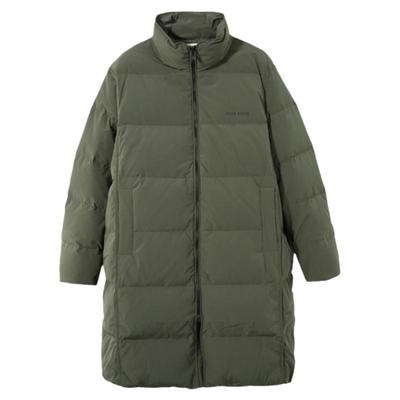 流石男装高端中长款立领羽绒服男