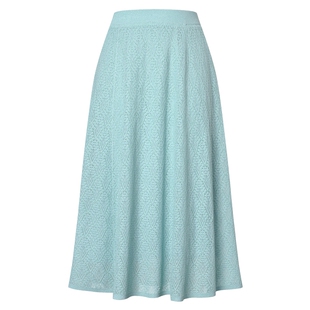 Lakoradior拉珂蒂优雅商场同款春季新款慵懒气质浅蓝针织半身裙女