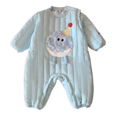 婴儿夹棉连体衣冬季加厚