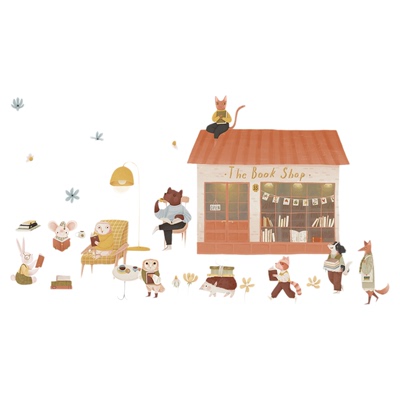 Astrkiz冬日森林儿童房墙贴