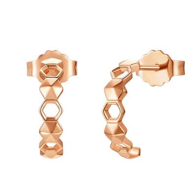 谢瑞麟18K金几何蜂巢耳环