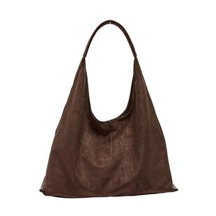 三福挎包冬季简约纯色大容量单肩托特包腋下型软包女包513994