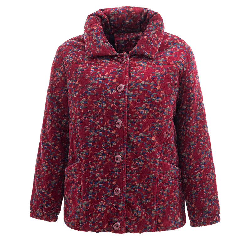 中老年女妈妈灯芯绒冬装加厚棉服
