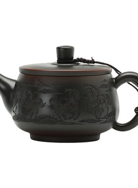 紫陶壶茶壶凤鸣壶大口汉瓦壶西施壶大容量家用泡茶壶手工紫砂壶