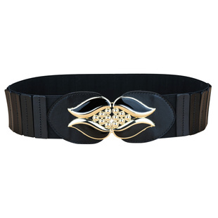 腰封女真皮头层牛皮黑色宽皮带装饰2024年秋冬新款配裙子风衣腰带