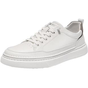 张凌赫同款百丽男士小白鞋男春季新款一脚蹬软底休闲板鞋8XD01CM5