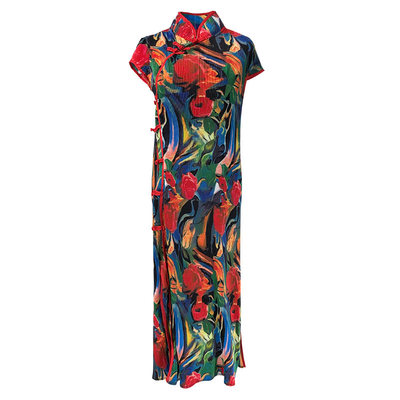 三宅褶皱秋季新款高端改良旗袍