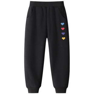 儿童纯棉裤子春秋季女童2025新款休闲裤外穿运动裤中大童卫裤长裤